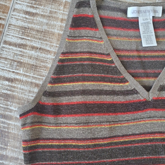 NWT Jones New York knit tank blouse vintage - Picture 4 of 5